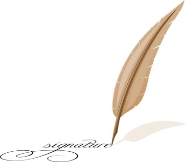 Feather and signature