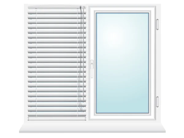 Plastové okno s žaluzie — Stockový vektor