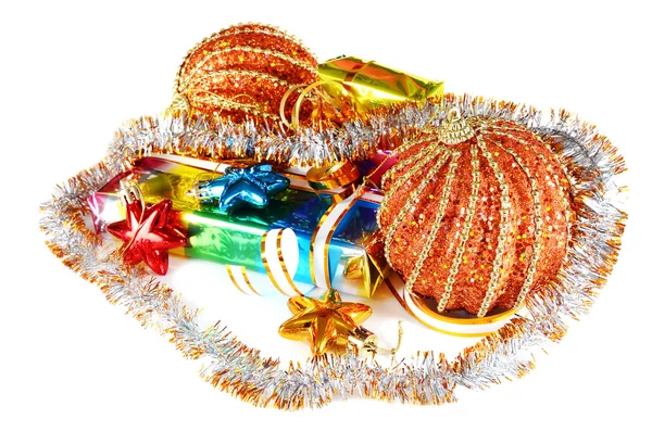 Karácsony és újév Ajándék dekoráció — Stock Fotó