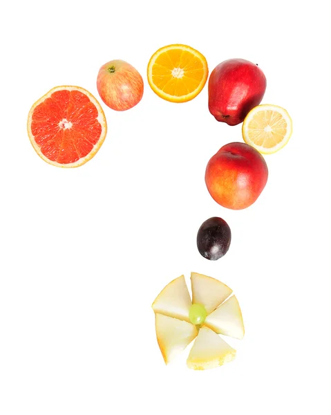 Fruit vraagteken — Stockfoto