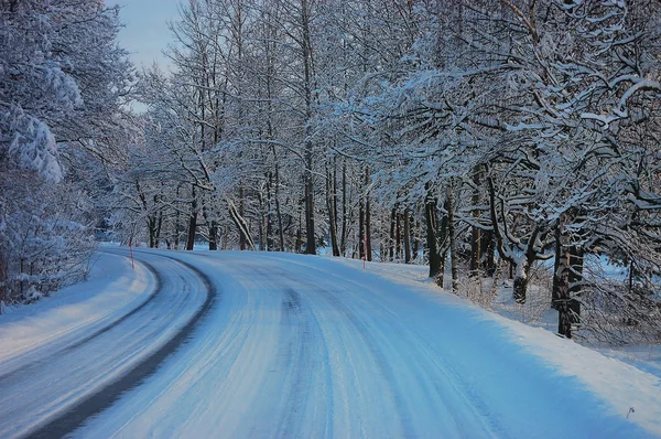 Зимова дорога — стокове фото