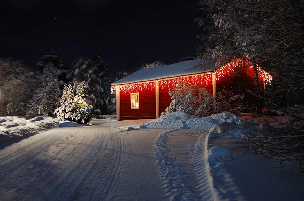Schönes Weihnachtshaus Stockfoto