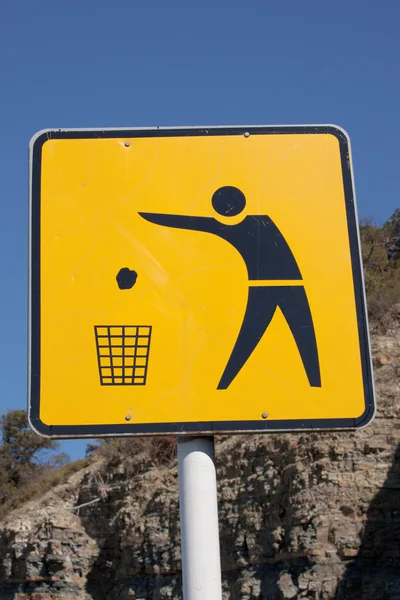 Znak wymaga przestrzegania czystości — Zdjęcie stockowe