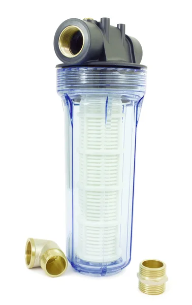 Filtro para água com uma caixa transparente — Fotografia de Stock
