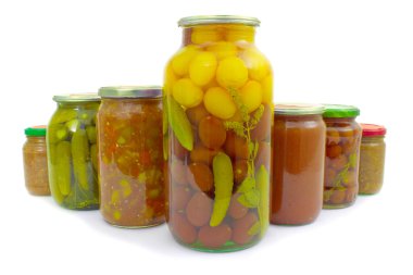 The various vegetables preserved with mint