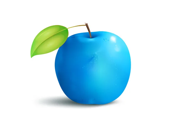 Manzana azul — Vector de stock