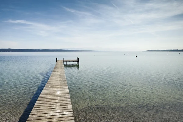 Molo al lago Starnberg — Foto Stock