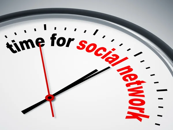 Time for social network — Stock Photo, Image