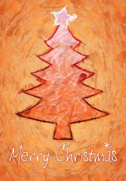 Oranžové vánoční strom — Stock fotografie