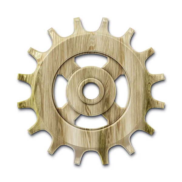 木制齿轮 — 图库照片