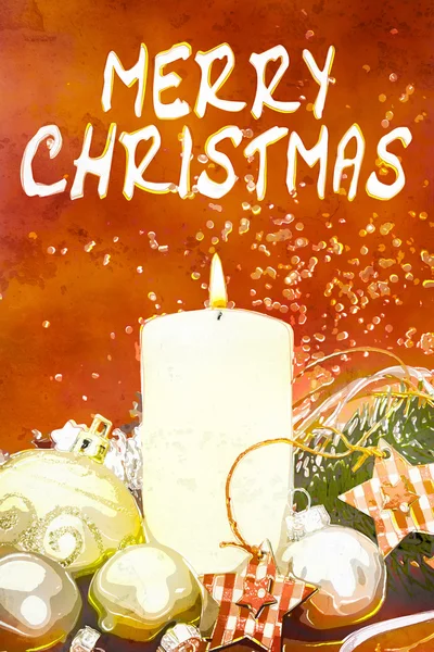 Merry christmas painting — Stock Photo, Image