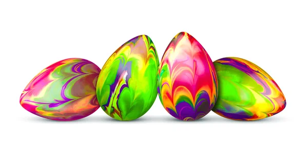 Cztery jaja wielkanocne — Zdjęcie stockowe