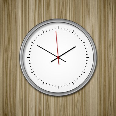 Clock on wood clipart