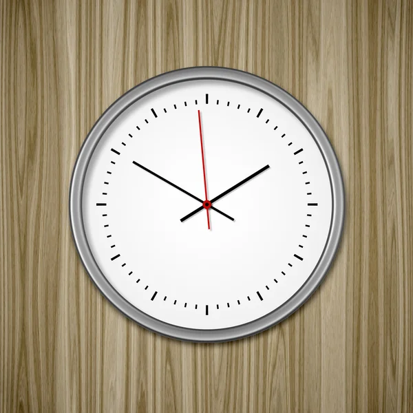 Uhr auf Holz — Stockfoto