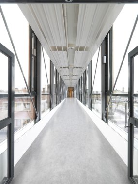 Glass corridor clipart