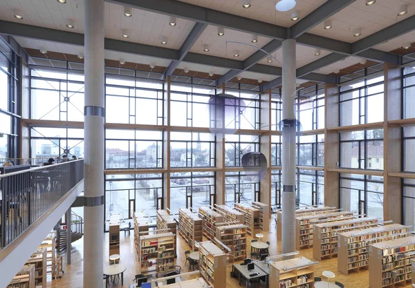 Biblioteca moderna — Fotografia de Stock