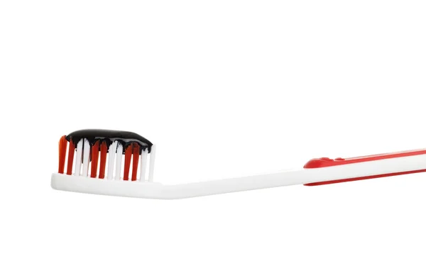 Escova de dentes com molho de chocolate — Fotografia de Stock