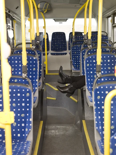 Anónimo no autocarro — Fotografia de Stock