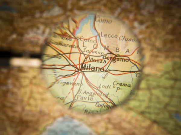 El mapa de Milano — Foto de Stock