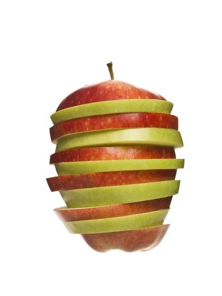 Manzana roja y verde — Foto de Stock