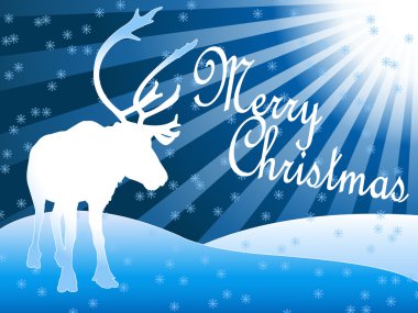 Caribou reindeer Christmas theme clipart