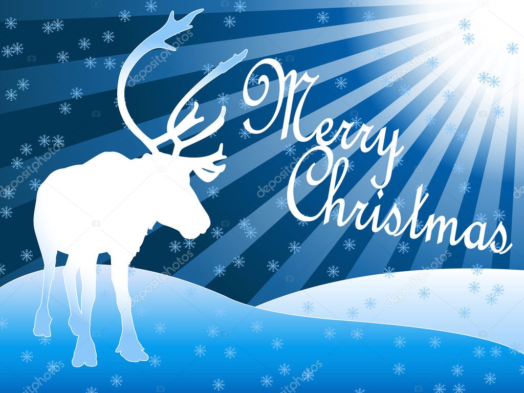 Caribou reindeer Christmas theme