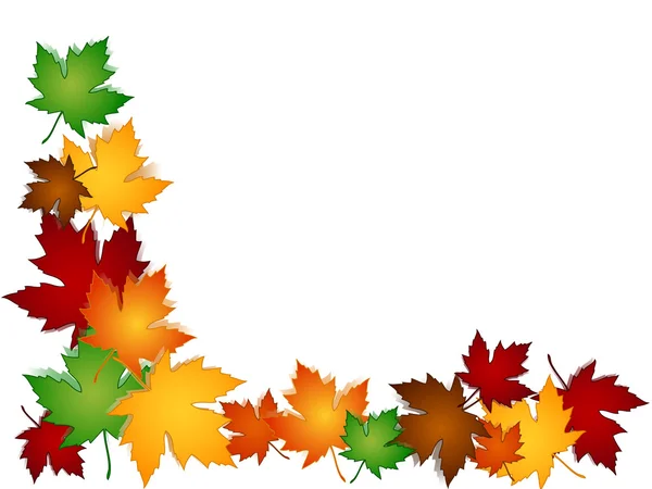 Maple leaves colorful border — Stock Vector
