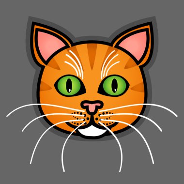 Cartoon orange cat clipart