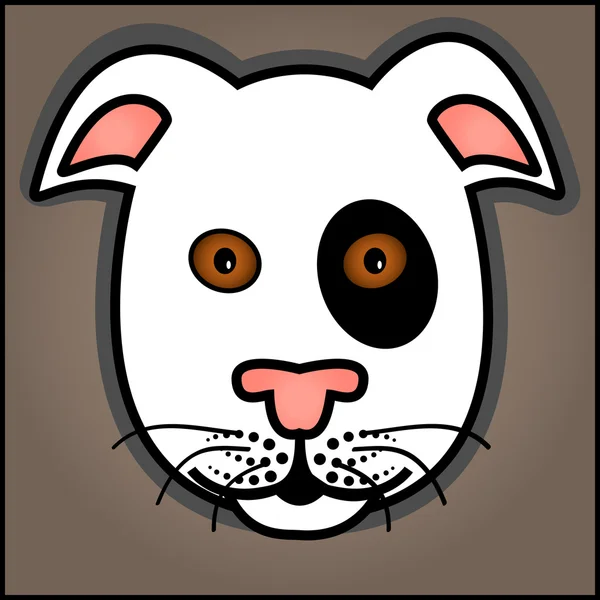 Cartone animato cane bianco — Vettoriale Stock