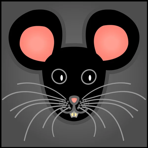 漫画黒のマウス — ストックベクタ