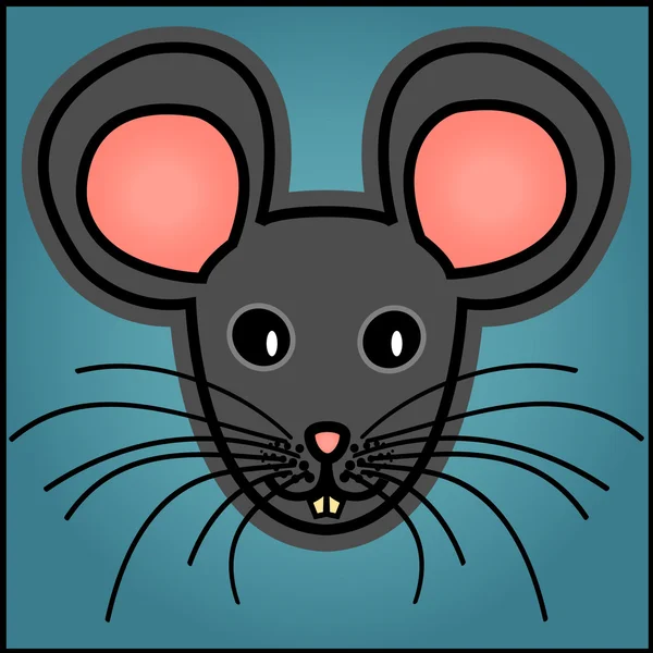 Ratón gris de dibujos animados — Archivo Imágenes Vectoriales