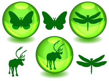 Bio or eco spheres clipart