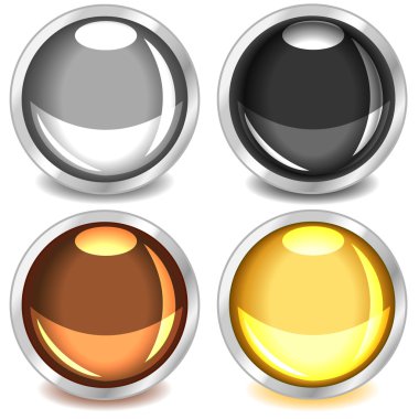 Colorful glossy buttons-set3 clipart