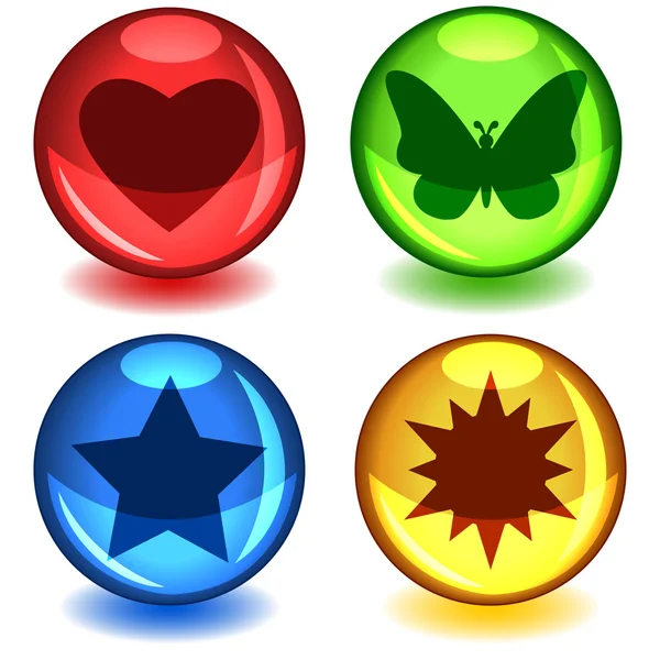 Sphères symbole coloré — Image vectorielle