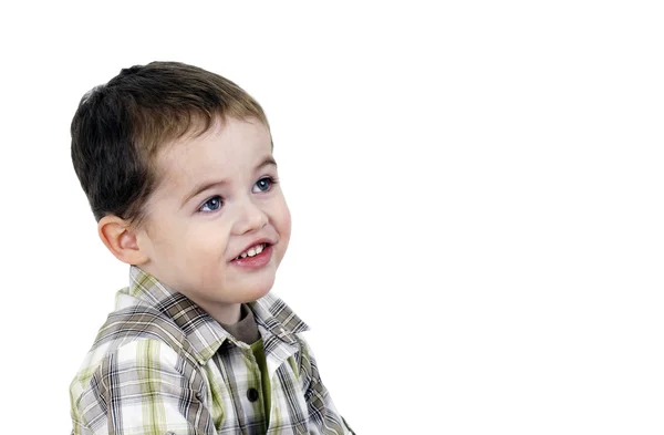Cute little boy looking up — Stock Photo, Image