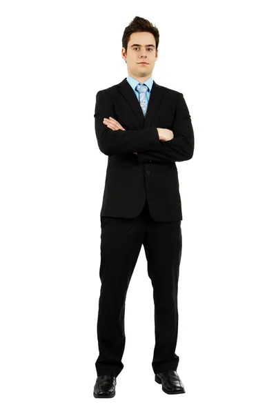Full body shot of serious handsome young man — Stock Photo, Image