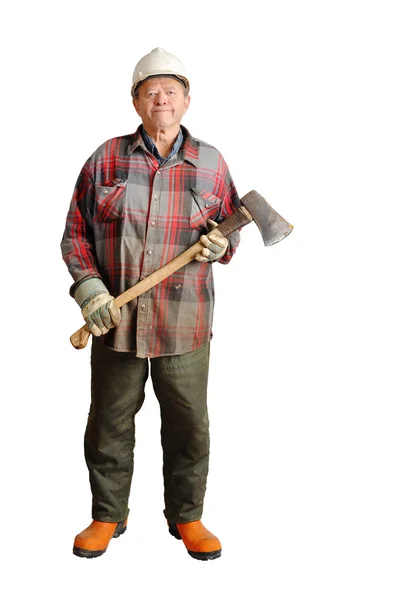 Senior skogshuggare — Stockfoto