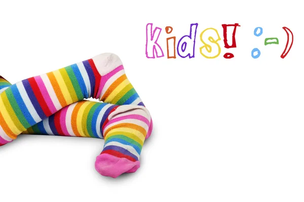 Kolorowy dziecko stóp — Zdjęcie stockowe