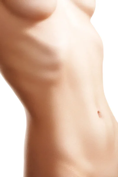 Schönen schlanken weiblichen Körper. Verschwenderische Frauengestalt mit sauberer Haut — Stockfoto