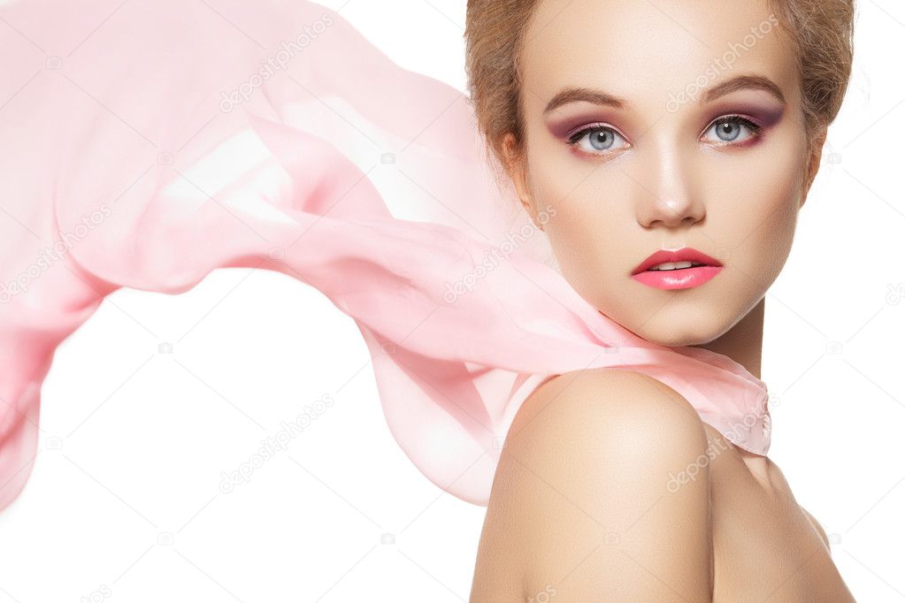 Beauty, make-up & accessories. Beautiful romantic style of pretty girl