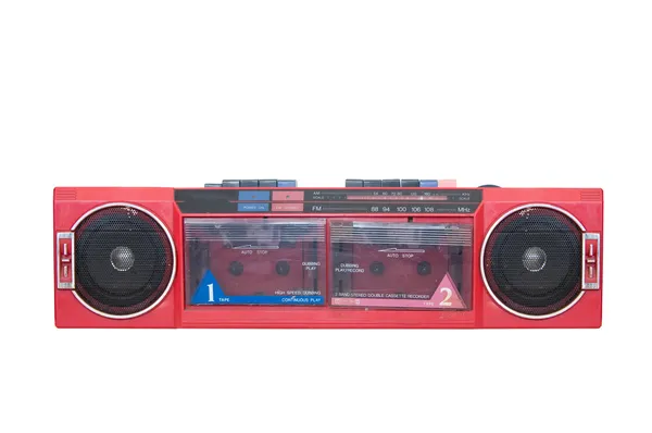 旧的便携式盒式磁带播放机 — 图库照片