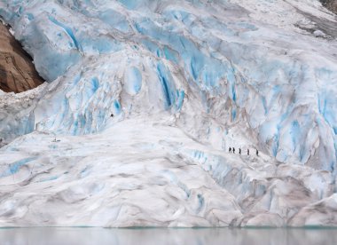 Walking up the glacier clipart