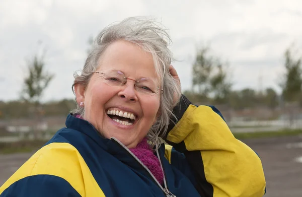 Šťastný starší žena — Stock fotografie
