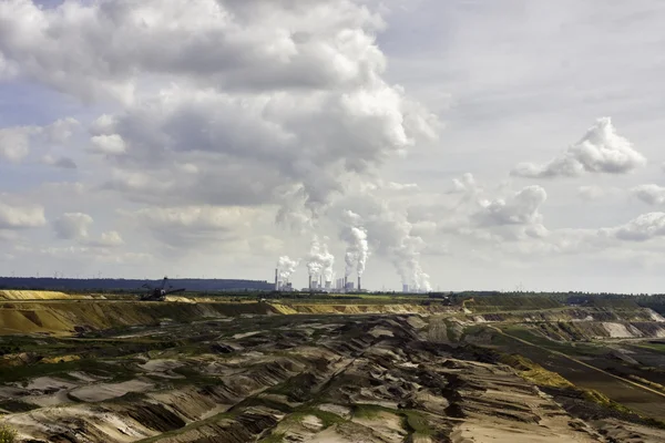 Буре вугілля відкритих кар'єрів видобутку в Німеччині — стокове фото