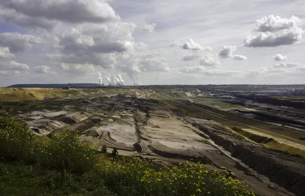 Těžba lignitu open-pit v Německu — Stock fotografie