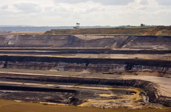 Mineração de lignite a céu aberto na Alemanha Imagens De Bancos De Imagens Sem Royalties