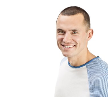 genç gülümseyen adam