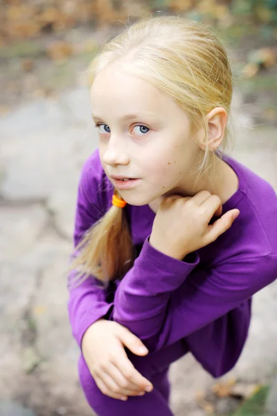 Kis lány portréja Stock Kép