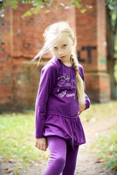 Kis lány portréja Stock Kép