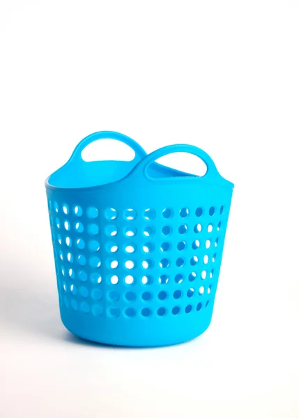 stock image Blue basket on white background